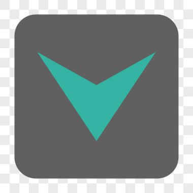 Ok ucu yuvarlatılmış kare düğmesini basılı