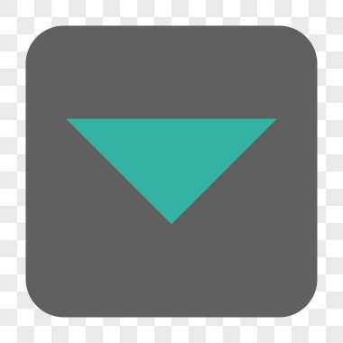 Ok ucu yuvarlatılmış kare düğmesini basılı