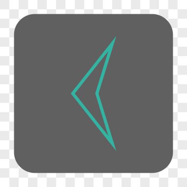 Ok ucu sol yuvarlak kare düğme