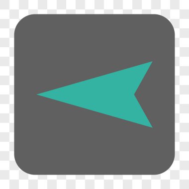 Ok ucu sol yuvarlak kare düğme