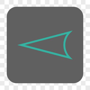 Ok ucu sol yuvarlak kare düğme