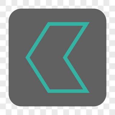 Ok ucu sol yuvarlak kare düğme