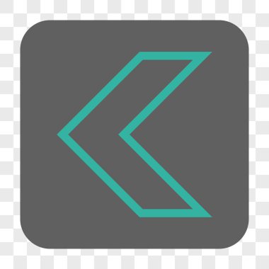 Ok ucu sol yuvarlak kare düğme