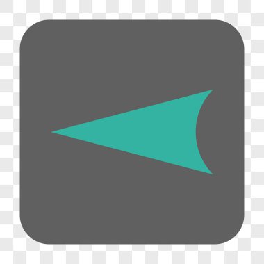 Ok ucu sol yuvarlak kare düğme