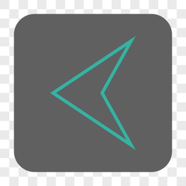 Ok ucu sol yuvarlak kare düğme