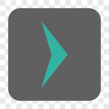 Ok ucu sağ yuvarlak kare düğme