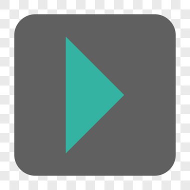 Ok ucu sağ yuvarlak kare düğme