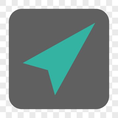 Kare düğme ok ucu sağ-yukarı yuvarlanır