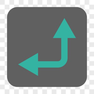 Bifurkasyon ok sol kadar kare düğme yuvarlak