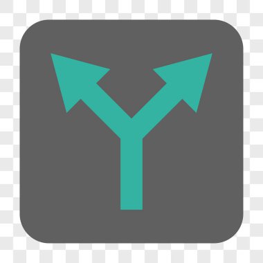 Yuvarlatılmış Kare düğmesini yukarı çatallanma ok