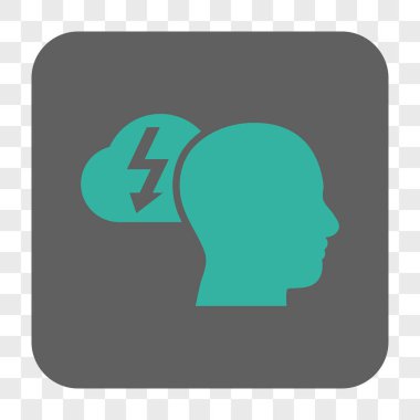 Beyin fırtınası yuvarlak kare düğme