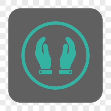 Eller yuvarlak kare düğme bakım