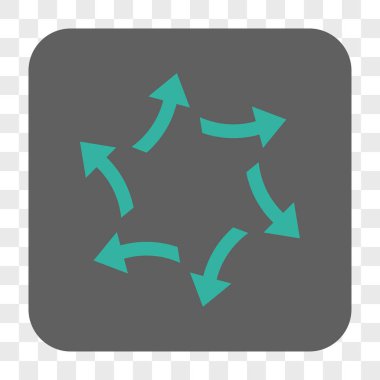 Santrifüj okları yuvarlak kare düğme