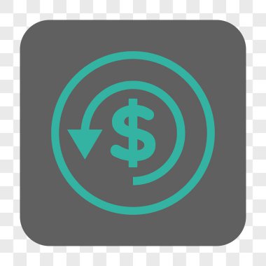 Ters ibraz yuvarlak kare düğme