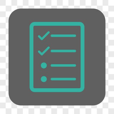 Denetim listesi sayfa yuvarlak kare düğme