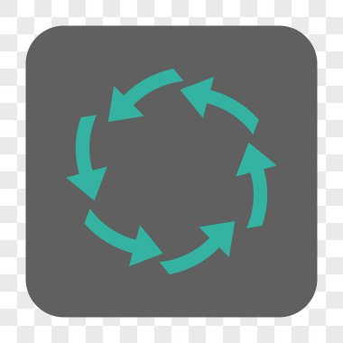 Dolaşım yuvarlak kare düğme