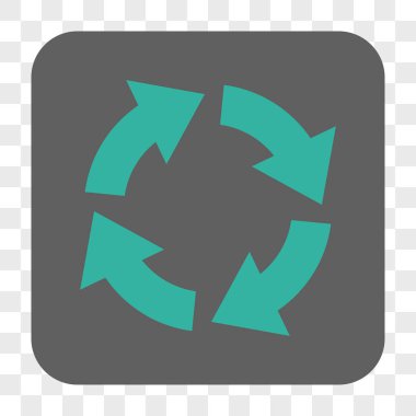 Dolaşım yuvarlak kare düğme