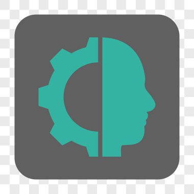 Cyborg dişli yuvarlak kare düğme