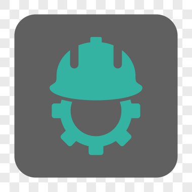 Geliştirme kask yuvarlak kare düğme