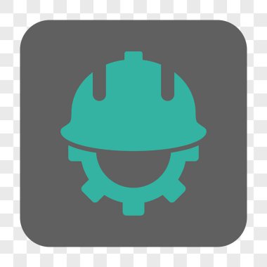 Geliştirme kask yuvarlak kare düğme