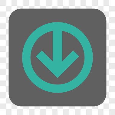 Yuvarlatılmış Kare düğme aşağı yön