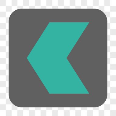 Yön sol yuvarlak kare düğme