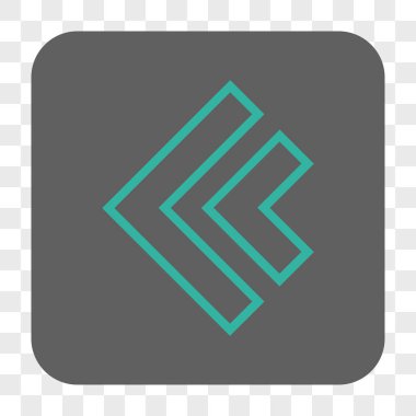 Yön sol yuvarlak kare düğme