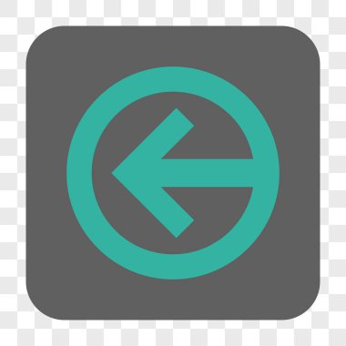 Yön sol yuvarlak kare düğme