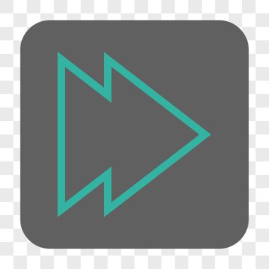 Yön sağ yuvarlak kare düğme