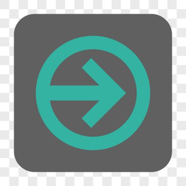 Yön sağ yuvarlak kare düğme