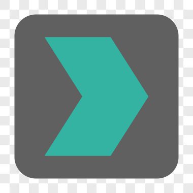 Yön sağ yuvarlak kare düğme