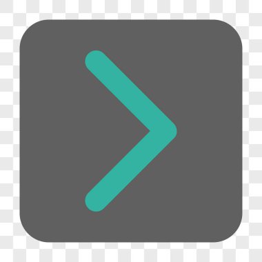 Yön sağ yuvarlak kare düğme