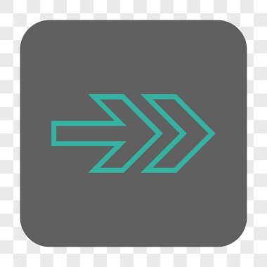 Yön sağ yuvarlak kare düğme