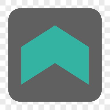 Yön yukarı yuvarlak kare düğme