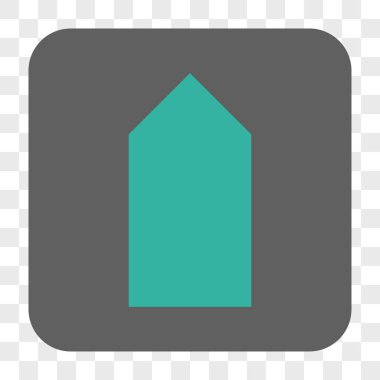 Yön yukarı yuvarlak kare düğme