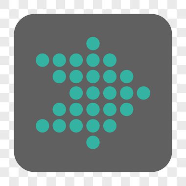 Noktalı ok sağ yuvarlak kare düğme