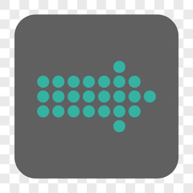 Noktalı ok sağ yuvarlak kare düğme