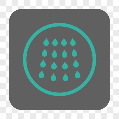 Damla kare düğme yuvarlak