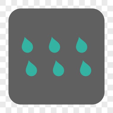 Damla kare düğme yuvarlak