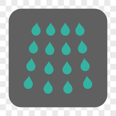 Damla kare düğme yuvarlak