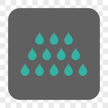 Damla kare düğme yuvarlak