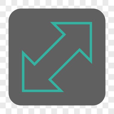 Exchange çapraz kare düğme yuvarlak