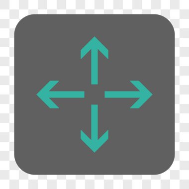 Genişletin okları yuvarlak kare düğme