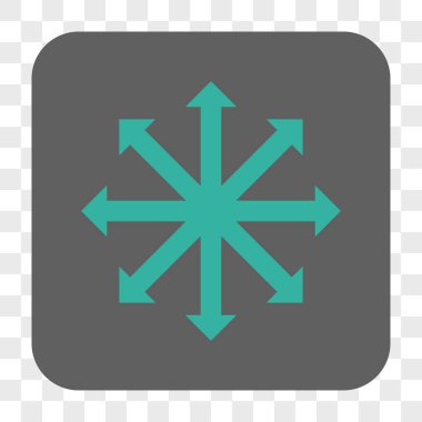 Genişletin okları yuvarlak kare düğme