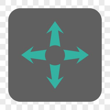 Genişletin okları yuvarlak kare düğme