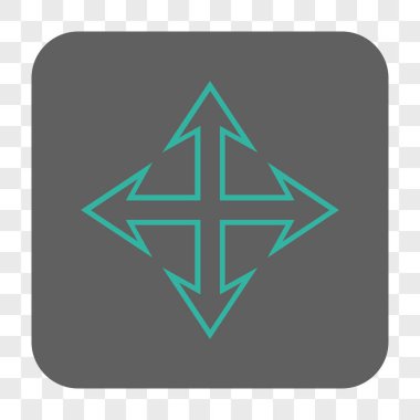 Genişletin okları yuvarlak kare düğme