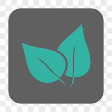 Flora Bitki yuvarlak kare düğme