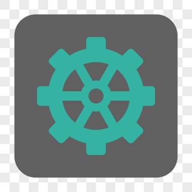 Dişli yuvarlak kare düğme