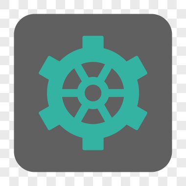 Dişli yuvarlak kare düğme