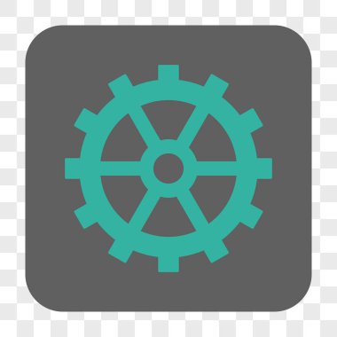 Dişli yuvarlak kare düğme